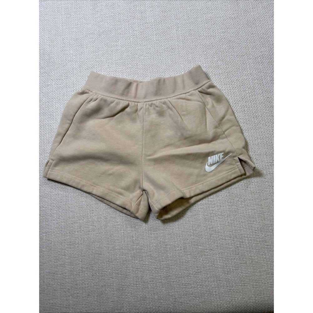 Nike Kids Unisex 4T Sportswear Club Fleece Shorts French Terry Sanddrift